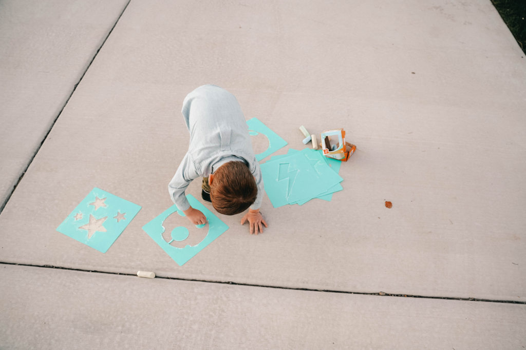 chalk stencil art