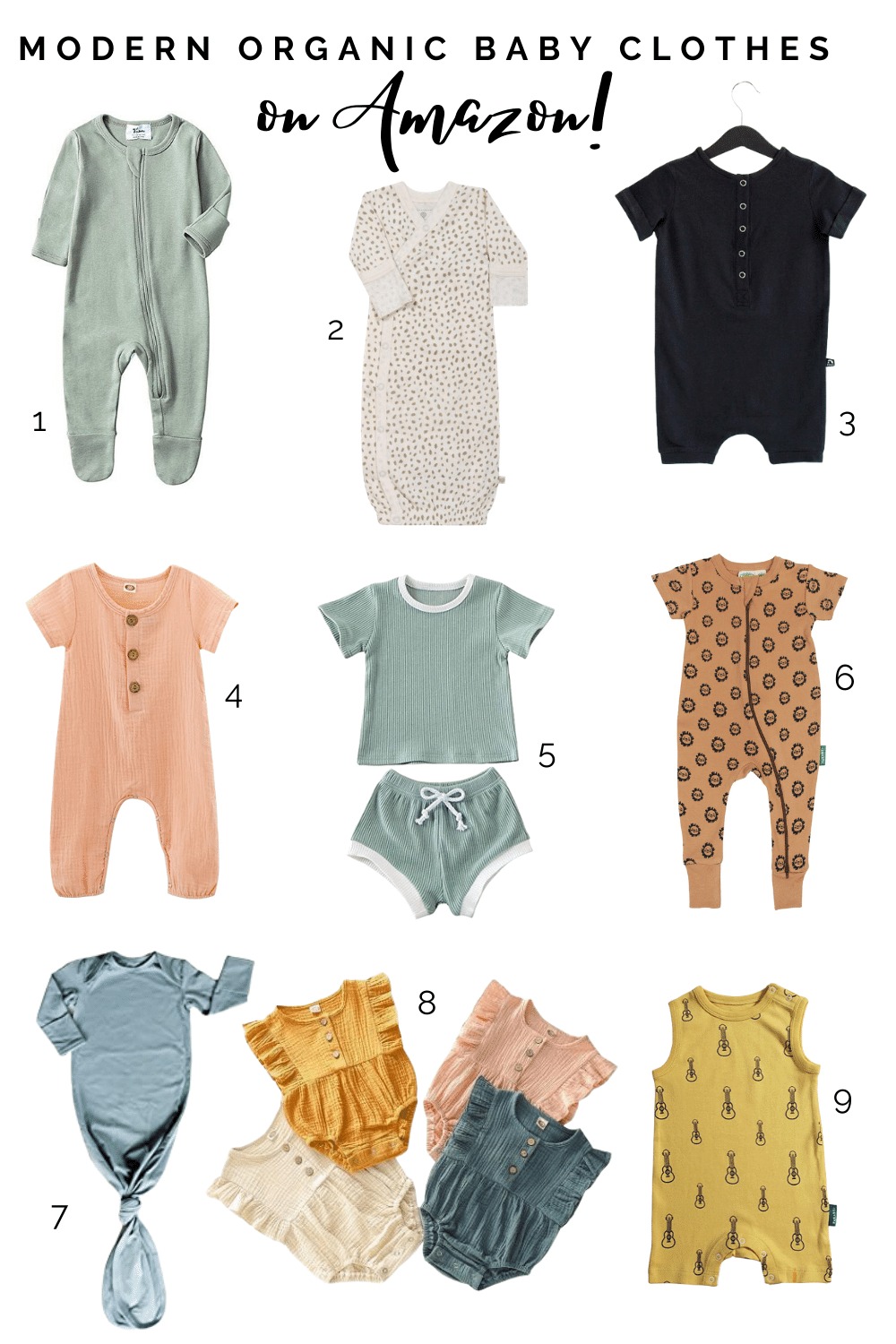 organic baby clothes on amazon