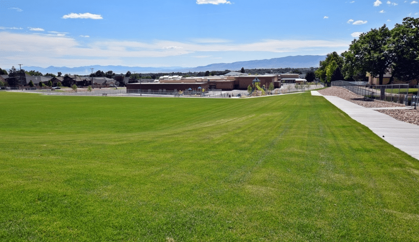 Rock Canyon Elementary School fields perfect place to watch Stadium of Fire fireworks.